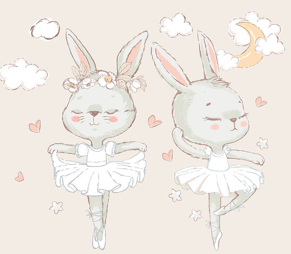 Couple of bunnies in ballet tutu