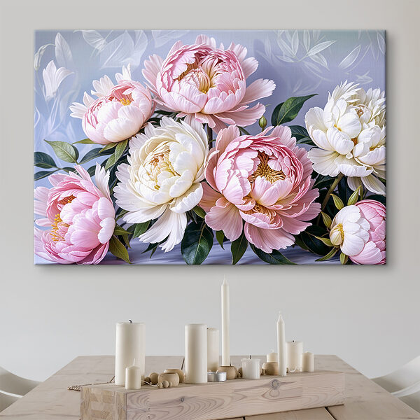 Gruppe von rosa und weißen Blumen Wandbilder Gruppe von rosa und weißen Blumen