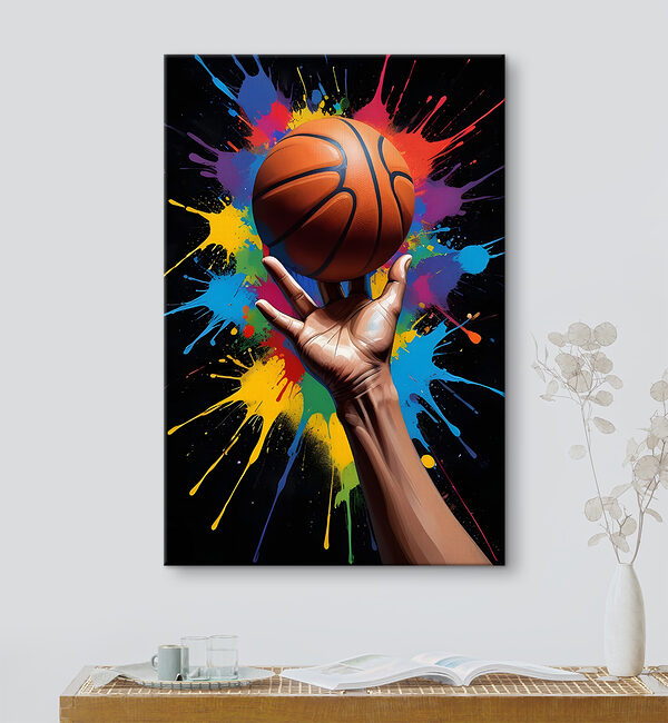 Hand hält einen Basketball Hand hält einen Basketball