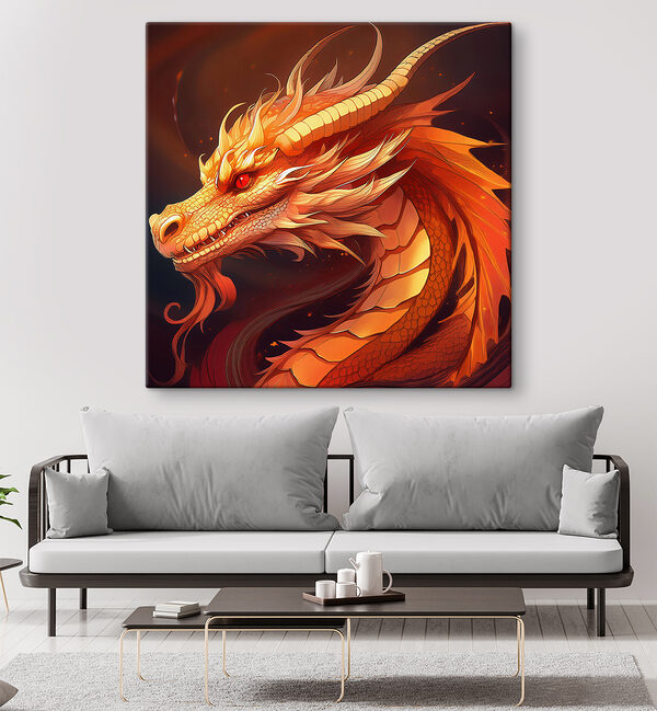 Dragon with red eyes