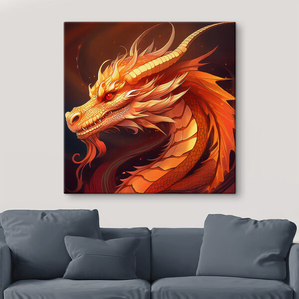Dragon with red eyes