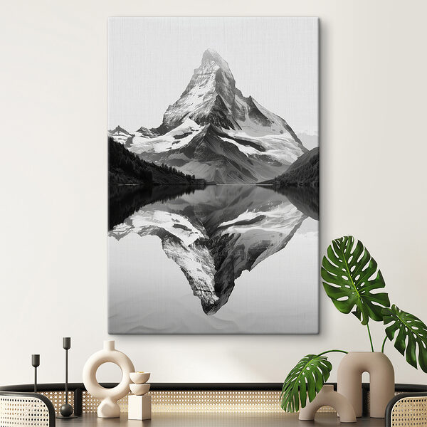 Berg mit See und Bäumen Berg mit See und Bäumen