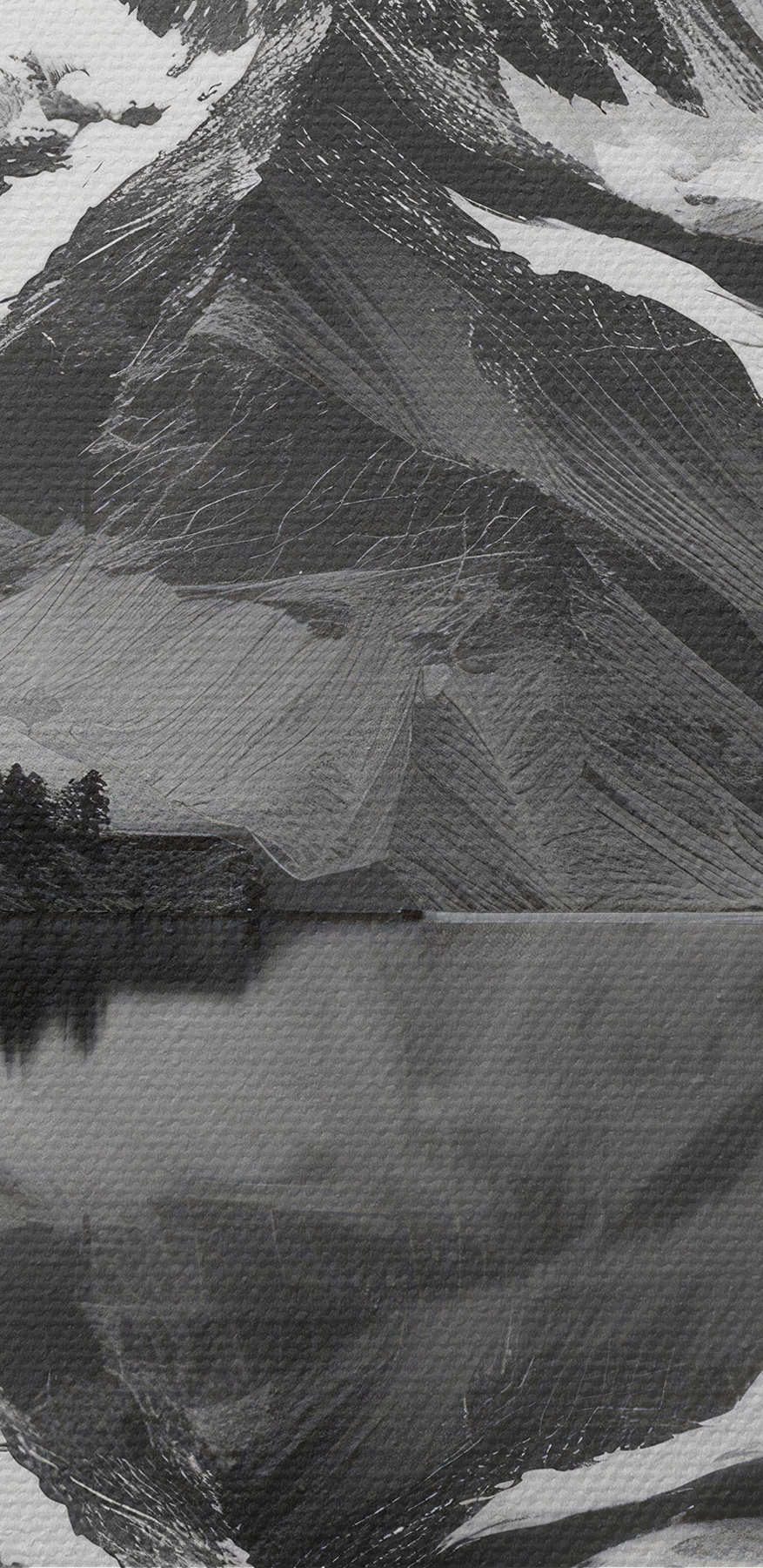Berg mit See und Bäumen Berg mit See und Bäumen
