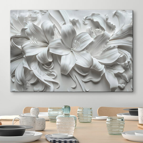 Weiße Blume auf weißer Fläche Weiße Blume auf weißer Fläche