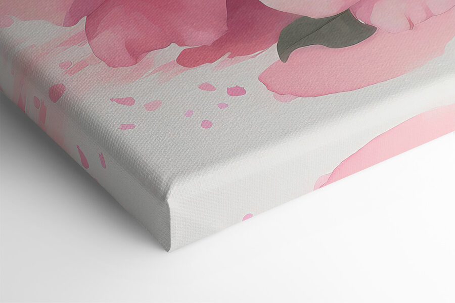 Kaninchen mit rosa Blumen Kaninchen mit rosa Blumen