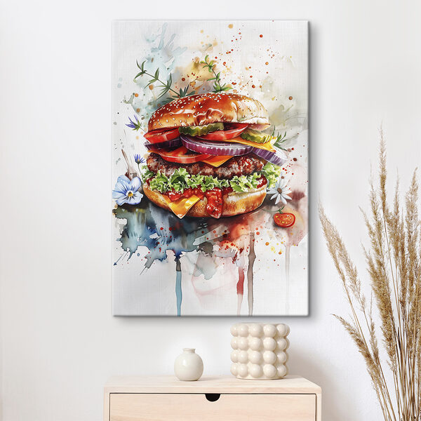 Aquarell eines Burgers Aquarell eines Burgers