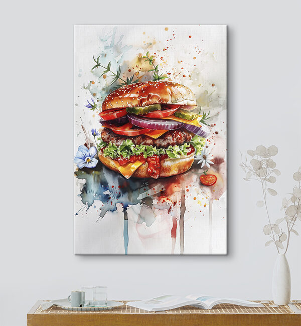 Aquarell eines Burgers Aquarell eines Burgers