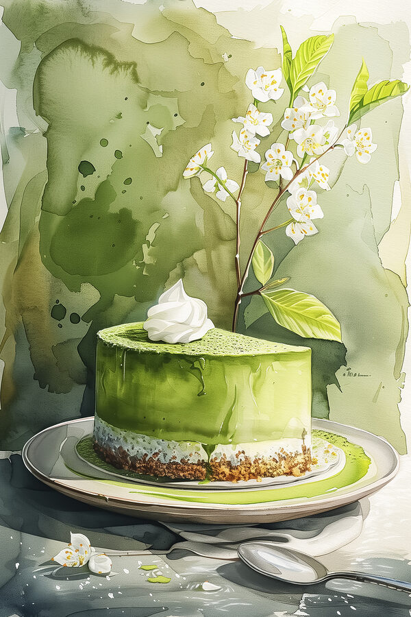 Aquarellmalerei einer Torte Aquarellmalerei einer Torte