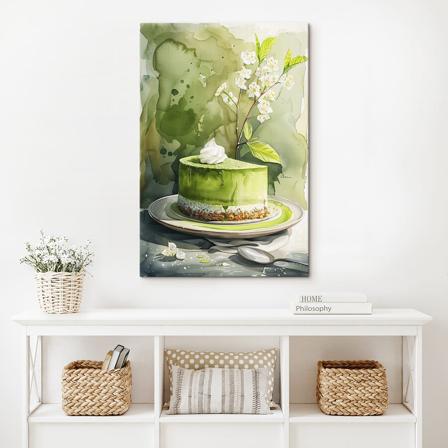 Wandbilder Aquarellmalerei einer Torte