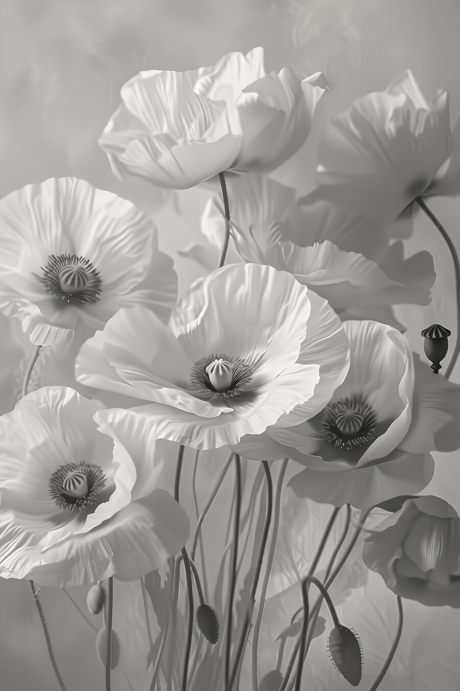 Gruppe von weißen Blumen
