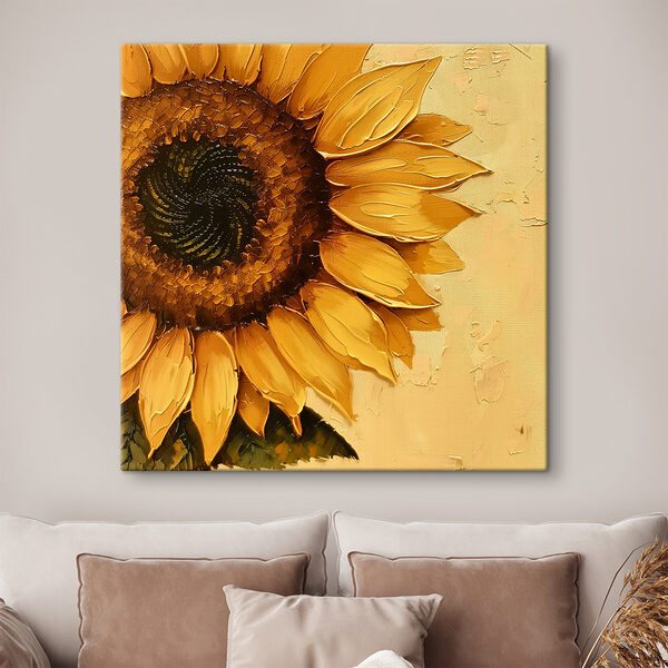 Gemälde einer Sonnenblume Gemälde einer Sonnenblume
