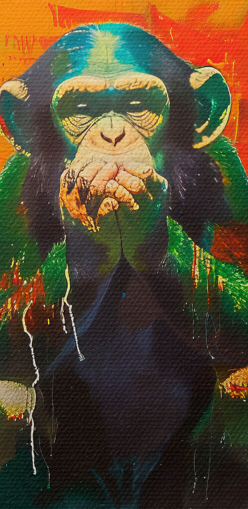 Group of monkeys sitting together