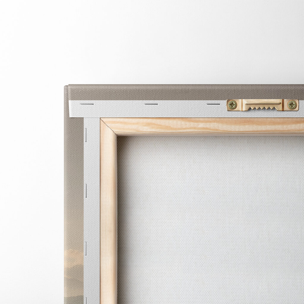 Mountain range with trees and fog