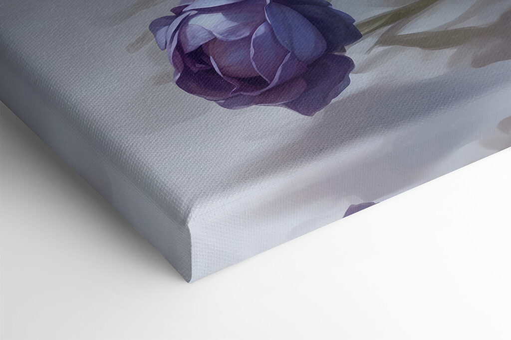 Painting of flowers on a table Painting of flowers on a table
