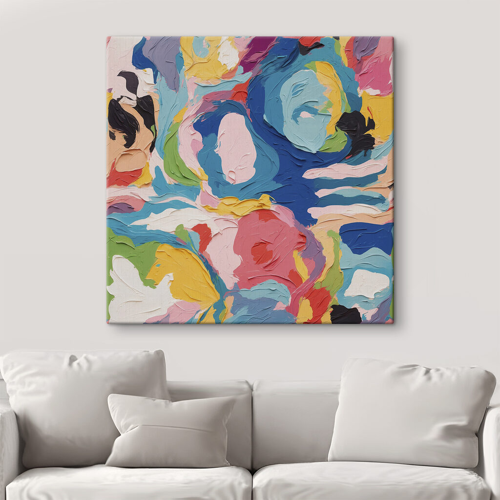 Colorful painting of flowers