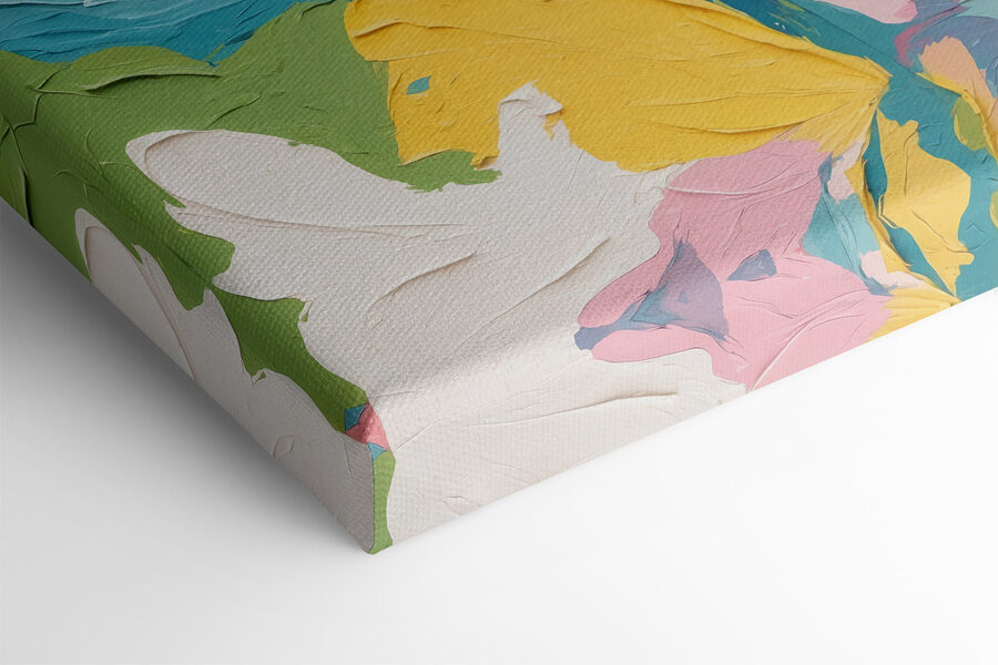 Buntes Gemälde mit Blumen