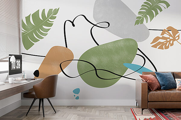Bunte Kunst mit Blättern Bunte Kunst mit Blättern