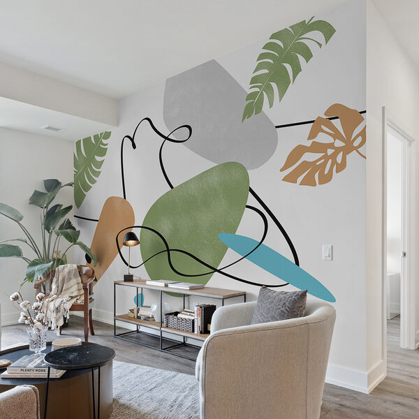 Bunte Kunst mit Blättern Bunte Kunst mit Blättern