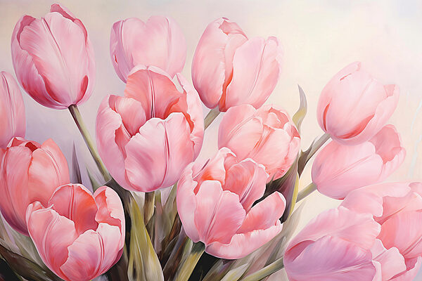 Nahaufnahme von rosa Tulpen Nahaufnahme von rosa Tulpen