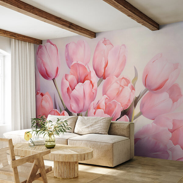 Nahaufnahme von rosa Tulpen Nahaufnahme von rosa Tulpen