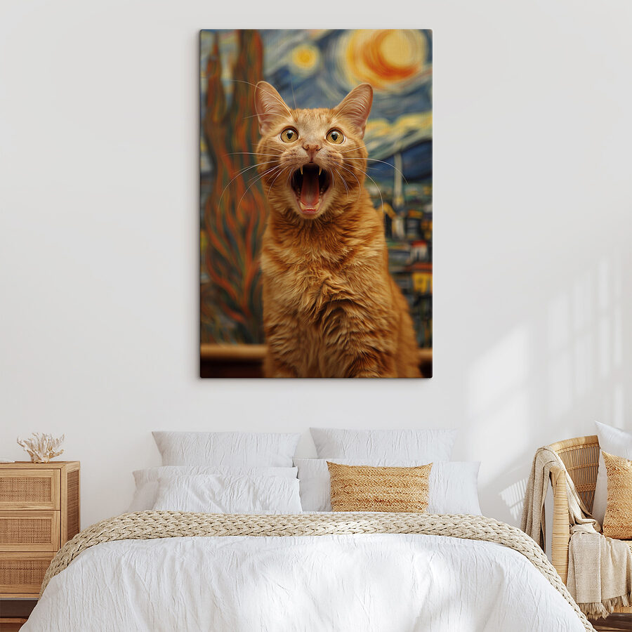 Katze mit offenem Maul Katze mit offenem Maul