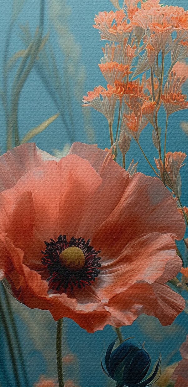 Gruppe von Blumen auf einem Feld Gruppe von Blumen auf einem Feld