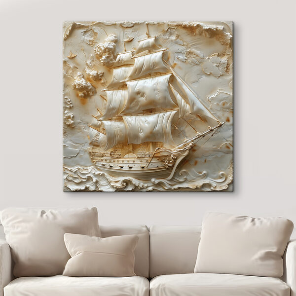 Wandbilder Geschnitztes Schiff mit Segeln (Artikelnummer: s39757) Wandbilder Wandbilder Geschnitztes Schiff mit Segeln (Artikelnummer: s39757)