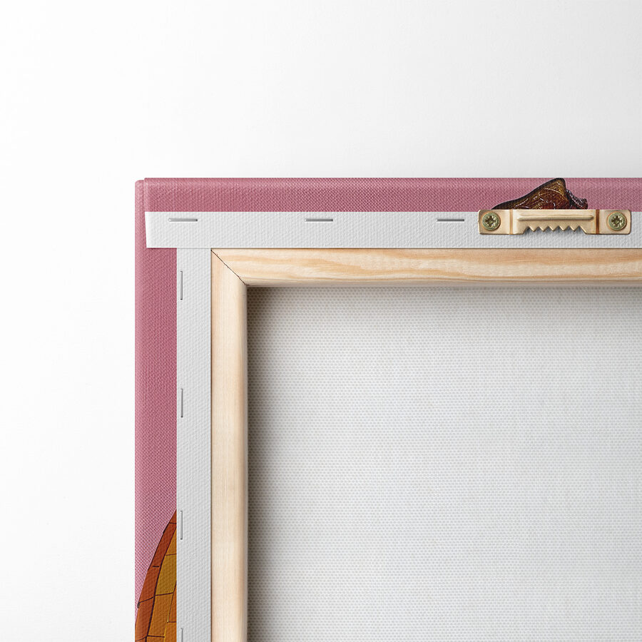 Bunte Spiegel Banane auf einem rosa Hintergrund