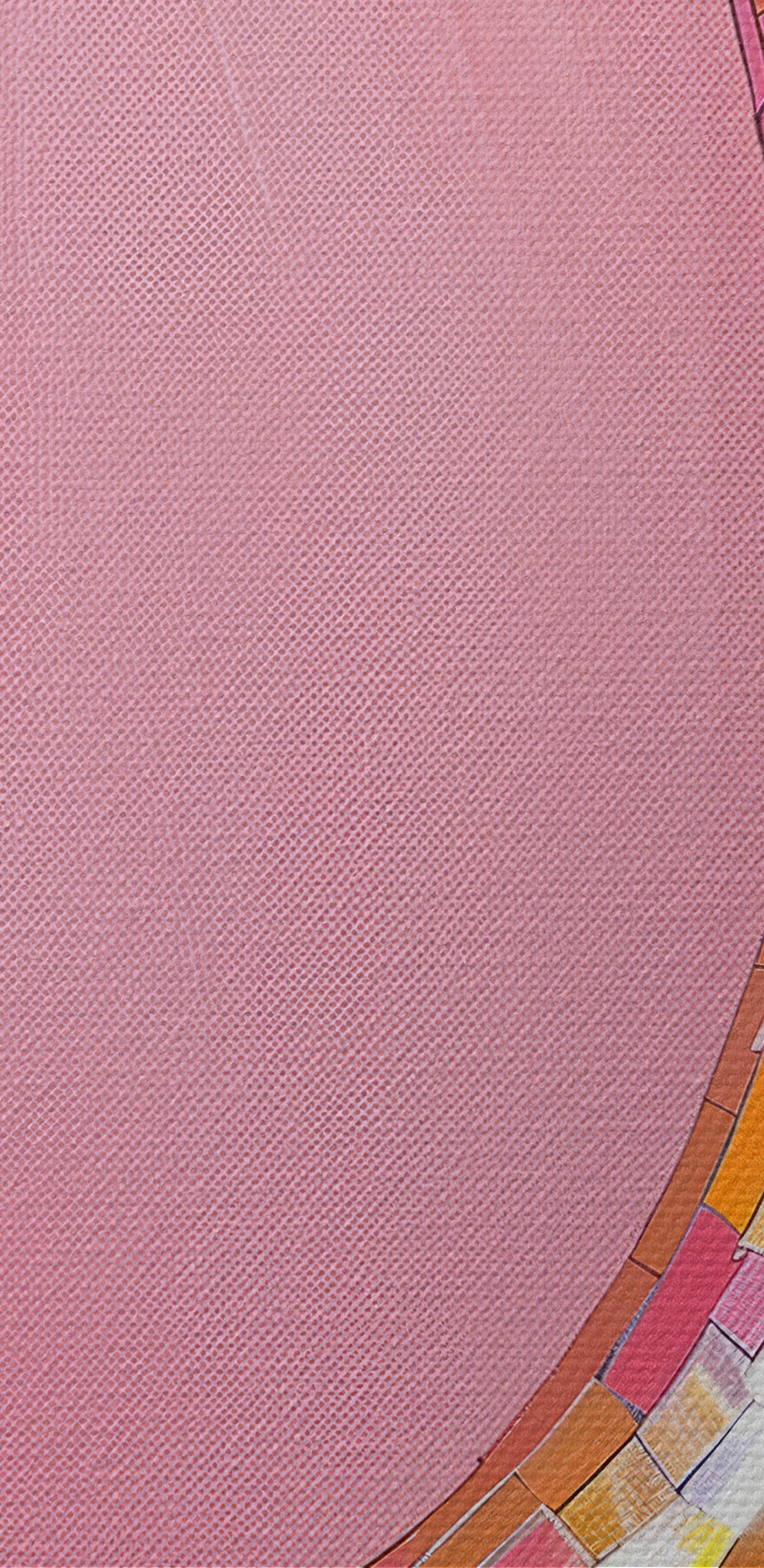 Bunte Spiegel Banane auf einem rosa Hintergrund
