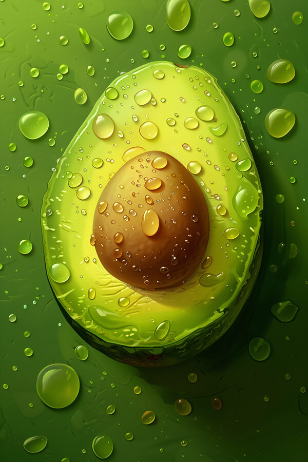 Nahaufnahme einer Avocado Nahaufnahme einer Avocado