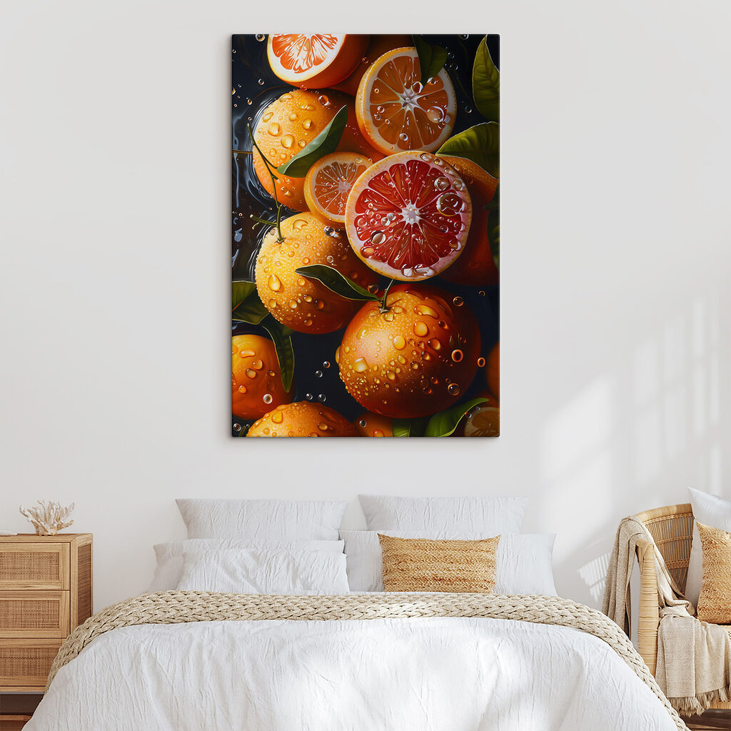 Group of oranges with water drops on them Group of oranges with water drops on them