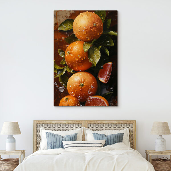 Gruppe von Orangen mit Blättern und Scheiben von Orangen Gruppe von Orangen mit Blättern und Scheiben von Orangen
