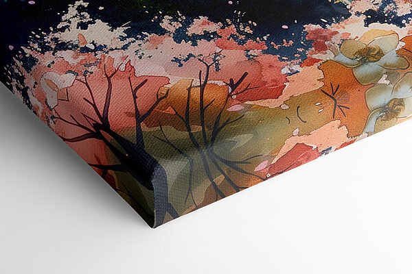 Watercolor of a mountain with a snowy peak Watercolor of a mountain with a snowy peak