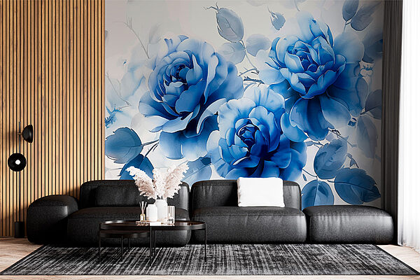 Gruppe von blauen Blumen Gruppe von blauen Blumen
