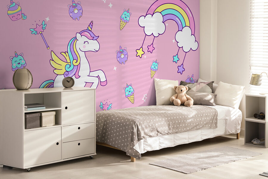 Einhorn und Eiscreme und Eiscreme