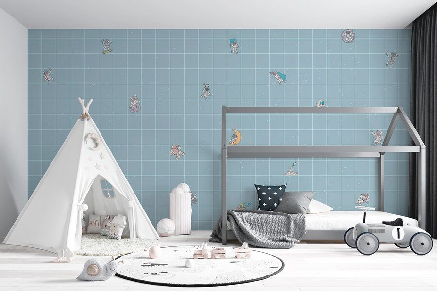 Fototapeten Gitter mit Zeichentrickfiguren
