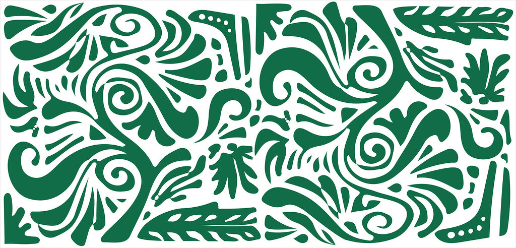 Green and white pattern