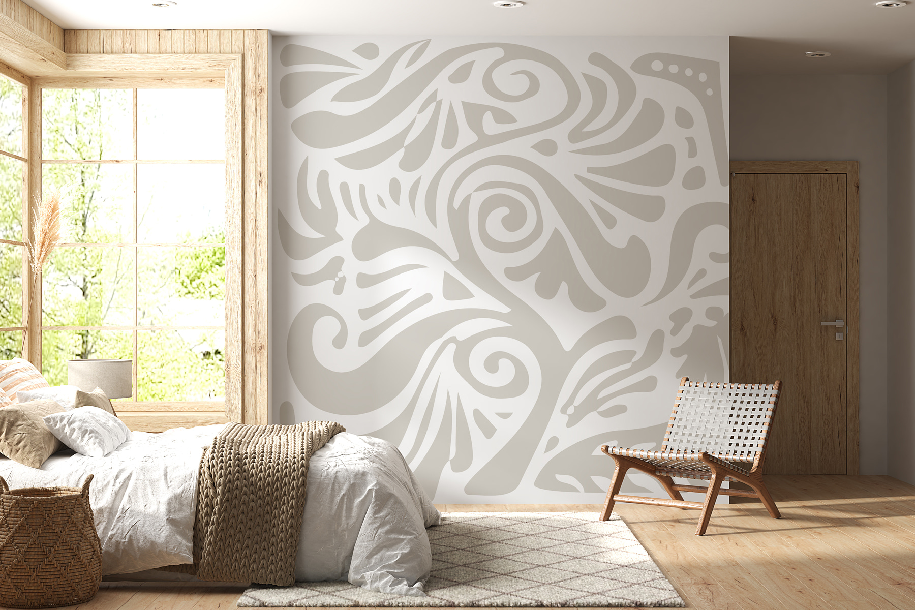 White and gray pattern