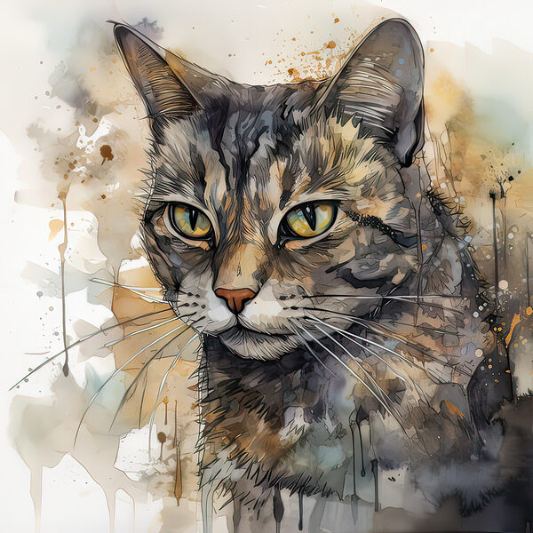 Katze mit gelben Augen Katze mit gelben Augen