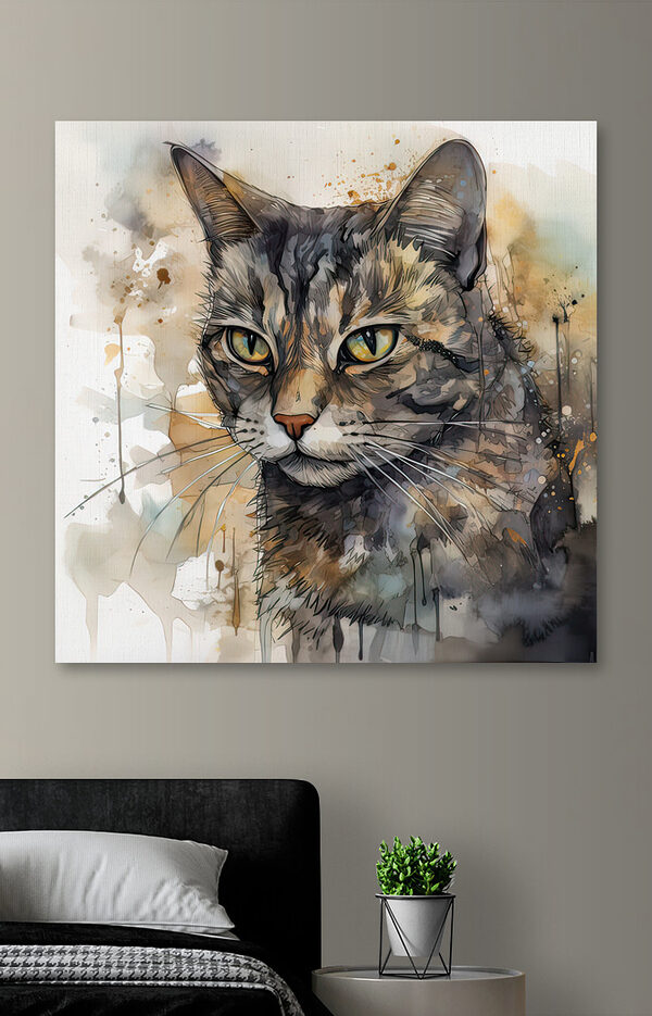 Katze mit gelben Augen Katze mit gelben Augen