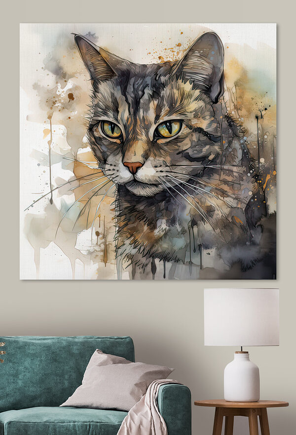 Katze mit gelben Augen Katze mit gelben Augen