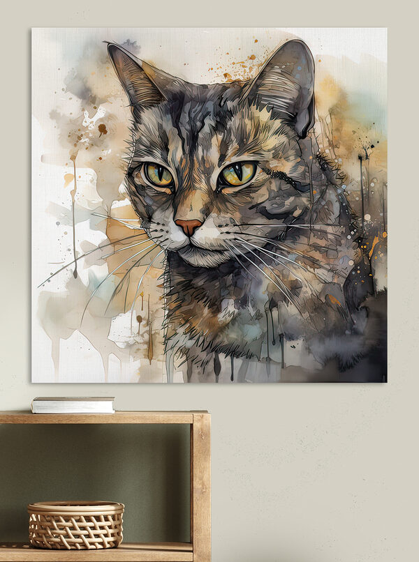 Katze mit gelben Augen Katze mit gelben Augen