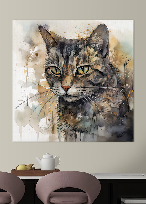 Katze mit gelben Augen Katze mit gelben Augen