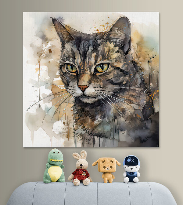 Katze mit gelben Augen Katze mit gelben Augen