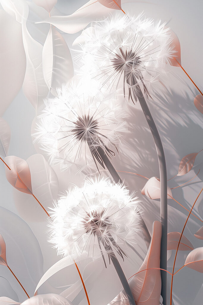 Delicate blooms against gentle hues Delicate blooms against gentle hues