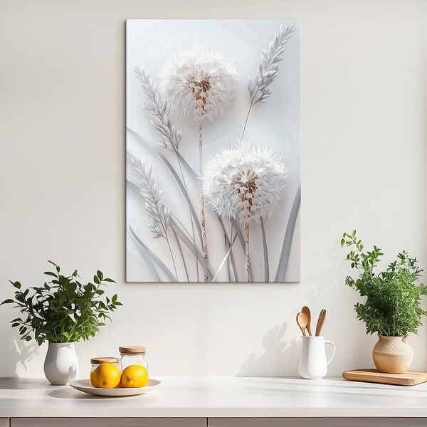 Weiße Blüte mit weißen Blättern Wandbilder Weiße Blüte mit weißen Blättern