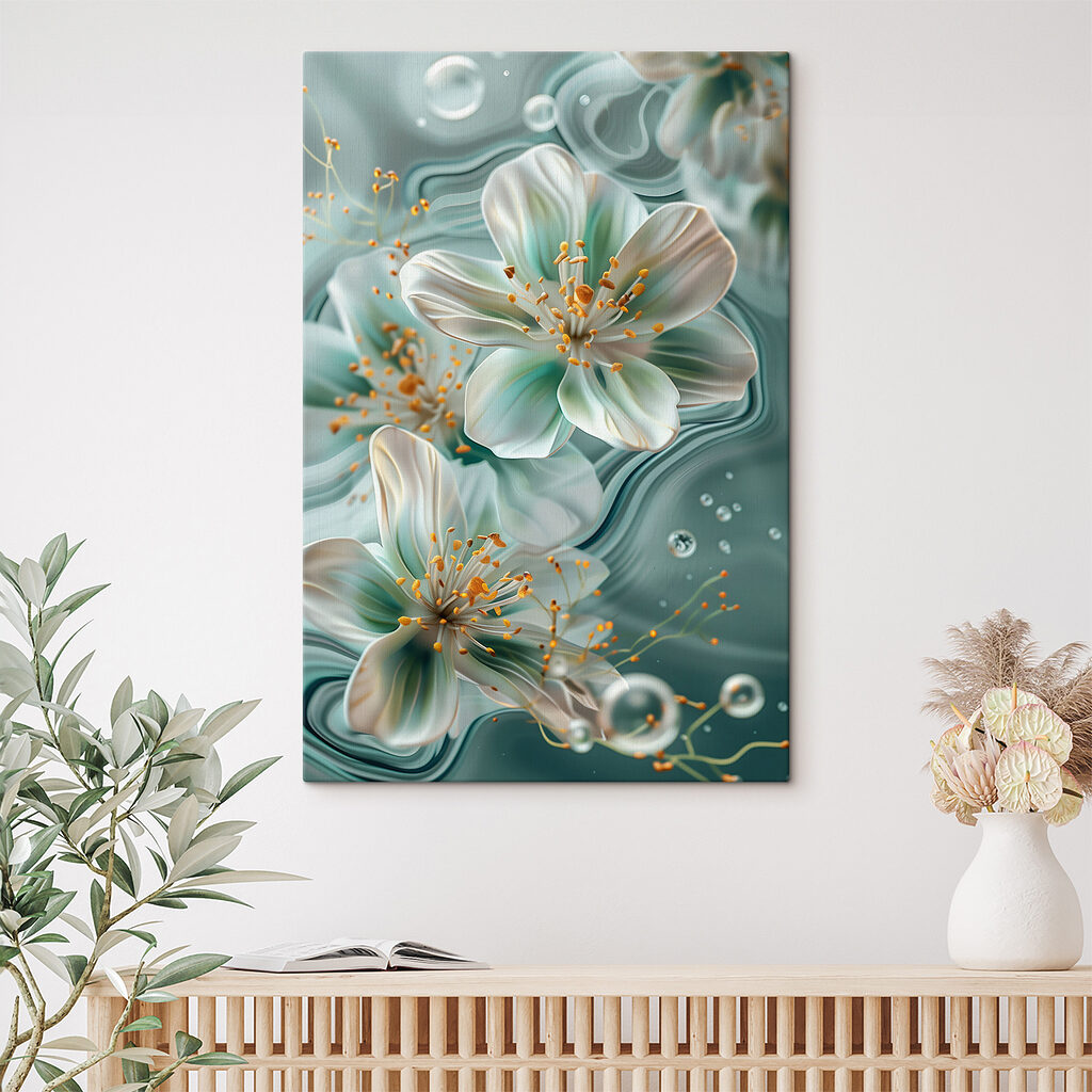 Delicate blooms in tranquil waters Delicate blooms in tranquil waters