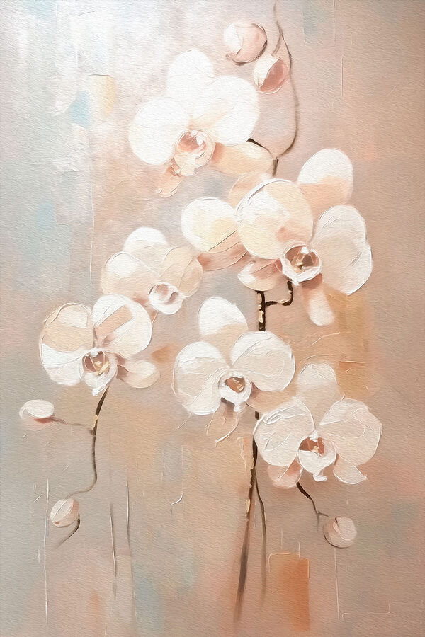 Malerei von weißen Blumen Malerei von weißen Blumen