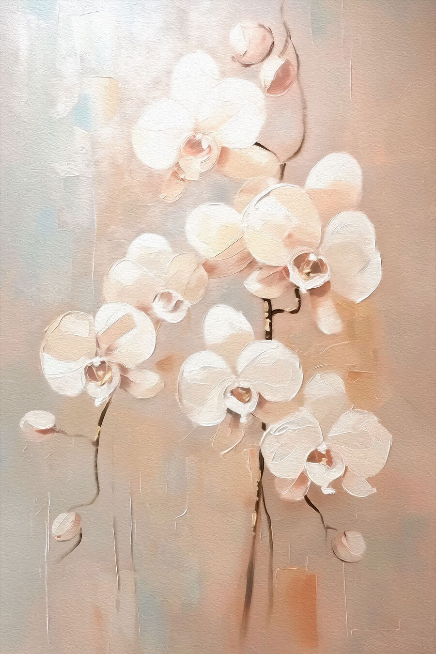 Malerei von weißen Blumen