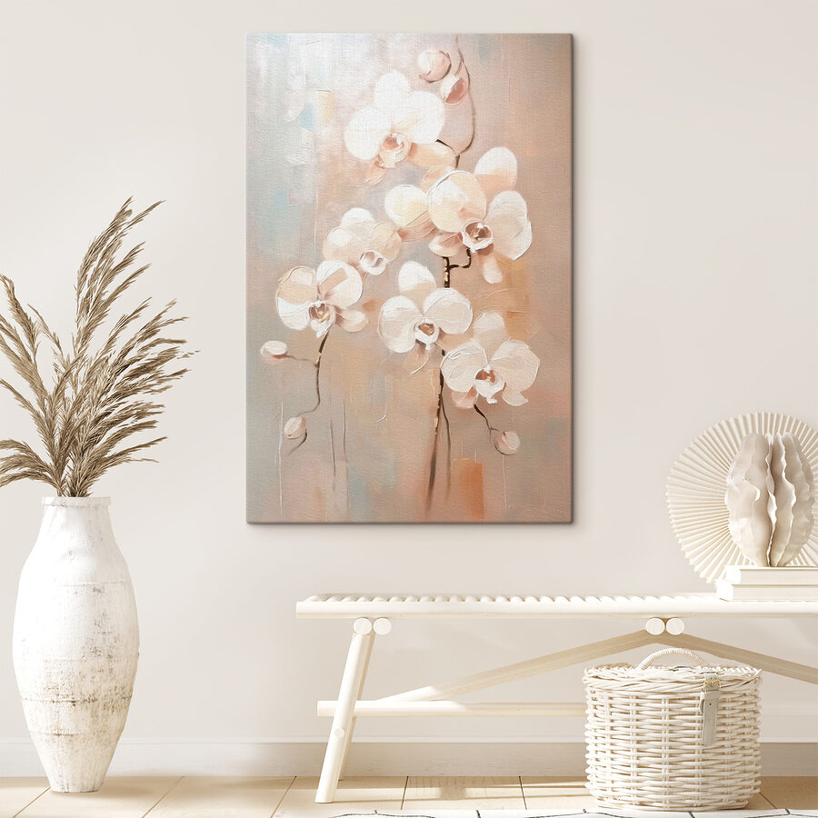 Malerei von weißen Blumen
